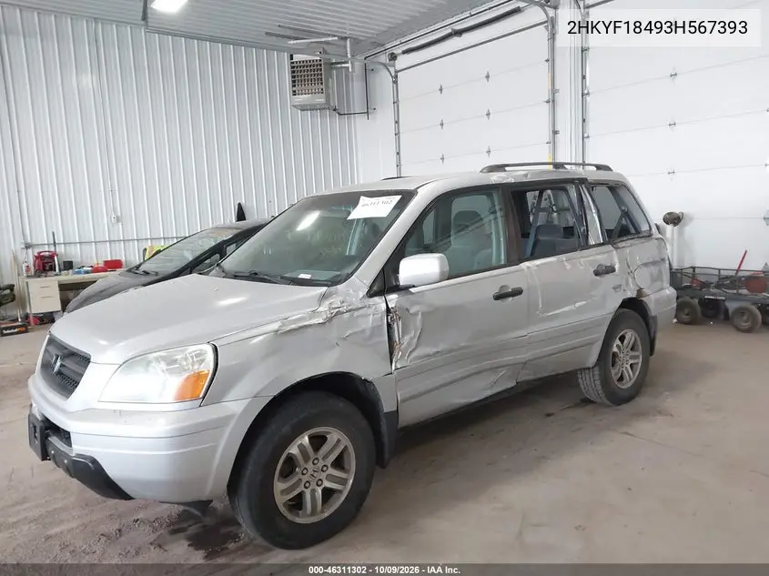 2003 HONDA PILOT VIN 2HKYF18493H567393 — фото 6