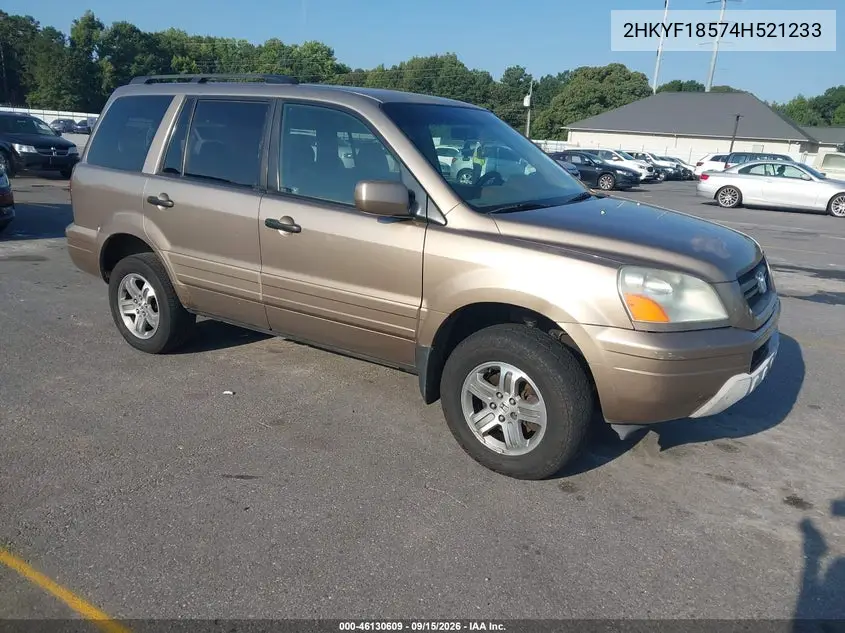 HONDA PILOT 2004, VIN 2HKYF18574H521233
