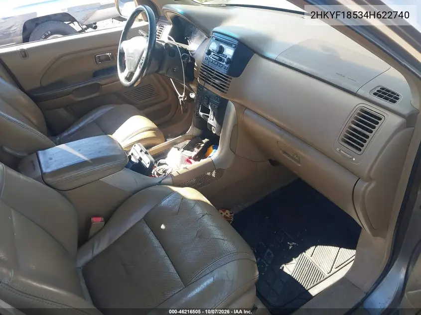 2004 HONDA PILOT VIN 2HKYF18534H622740 — фото 5