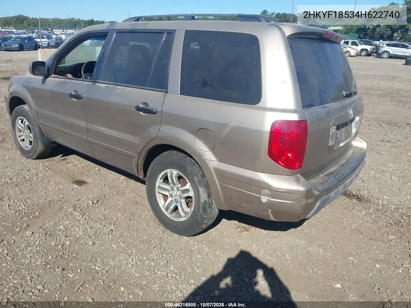2004 HONDA PILOT VIN 2HKYF18534H622740 — фото 6