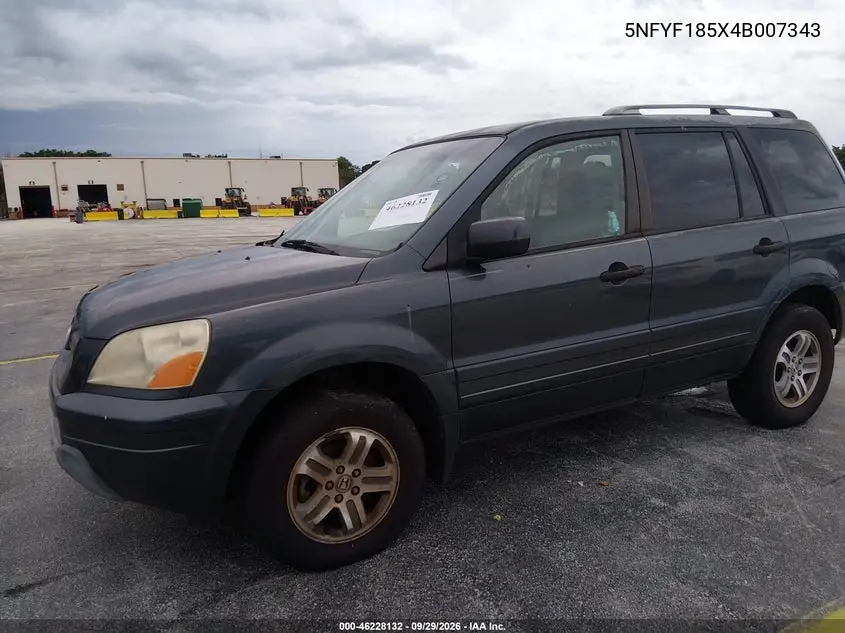 2004 HONDA PILOT VIN 5NFYF185X4B007343 — фото 2