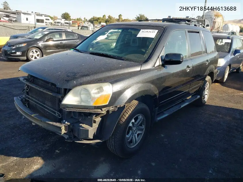 2004 HONDA PILOT VIN 2HKYF18544H613688 — фото 2