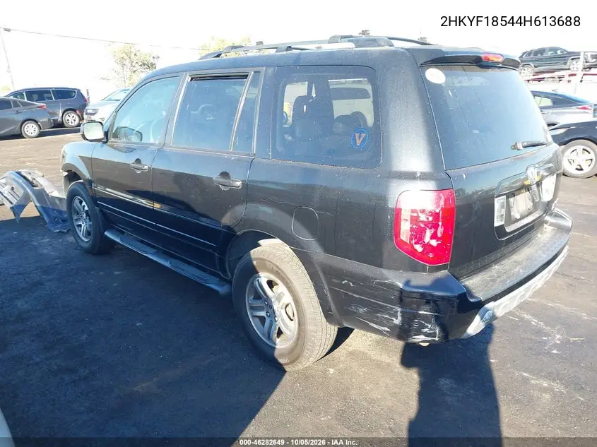 2004 HONDA PILOT VIN 2HKYF18544H613688 — фото 3