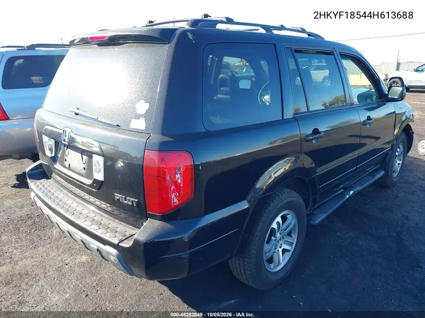 2004 HONDA PILOT VIN 2HKYF18544H613688 — фото 4