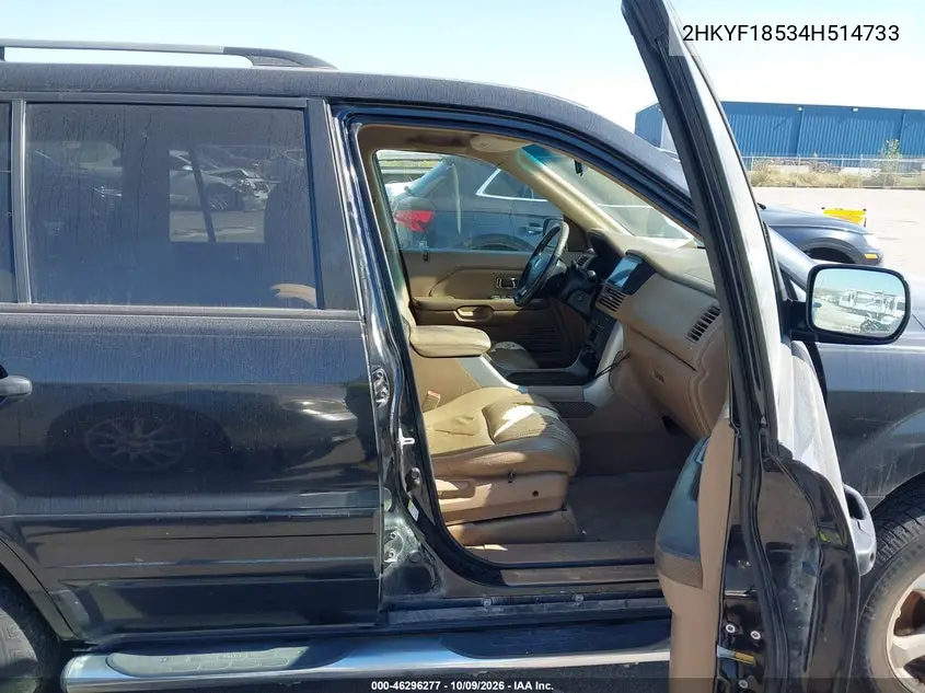 2004 HONDA PILOT VIN 2HKYF18534H514733 — фото 5