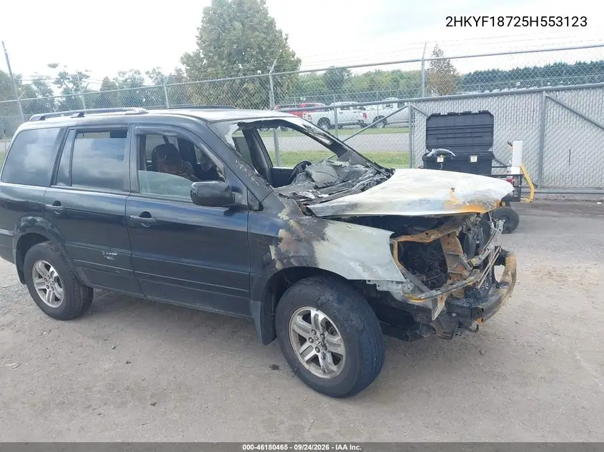 HONDA PILOT 2005, VIN 2HKYF18725H553123