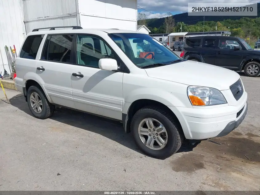 HONDA PILOT 2005, VIN 2HKYF18525H521710