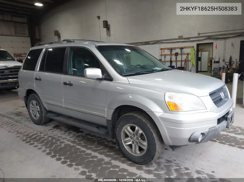 HONDA PILOT 2005, VIN 2HKYF18625H508383