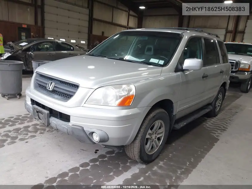 2005 HONDA PILOT VIN 2HKYF18625H508383 — фото 2