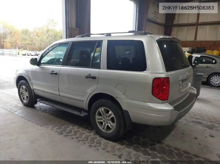 2005 HONDA PILOT VIN 2HKYF18625H508383 — фото 3