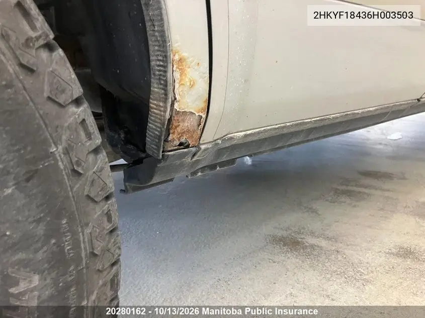 2006 HONDA PILOT VIN 2HKYF18436H003503 — фото 3