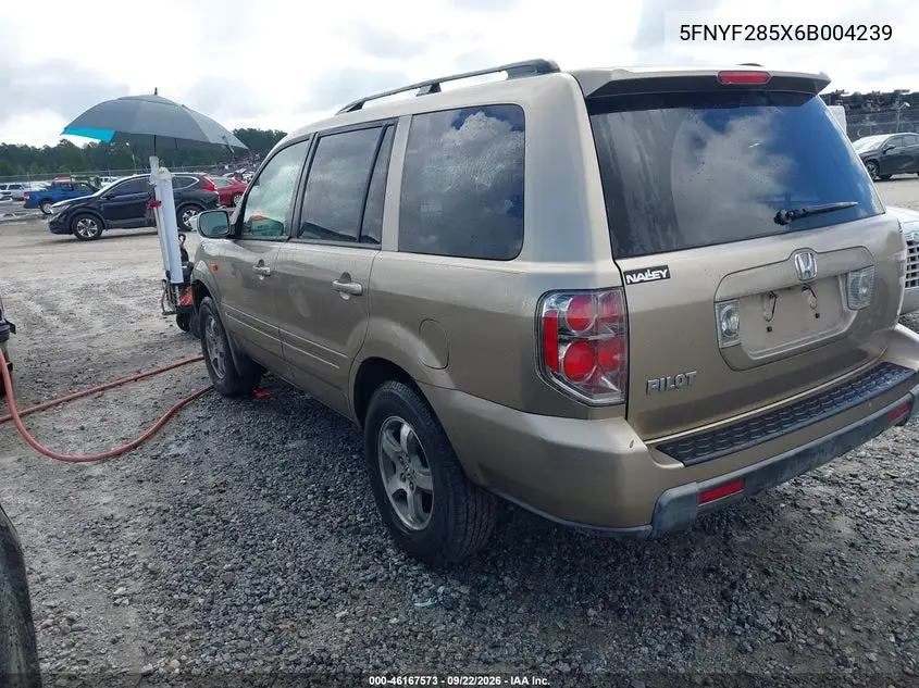 2006 HONDA PILOT VIN 5FNYF285X6B004239 — фото 3