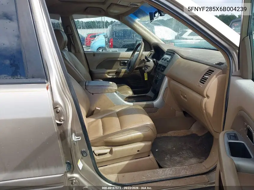 2006 HONDA PILOT VIN 5FNYF285X6B004239 — фото 5