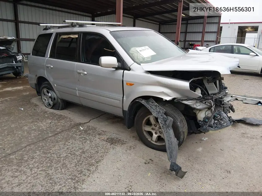 HONDA PILOT 2006, VIN 2HKYF18636H556301