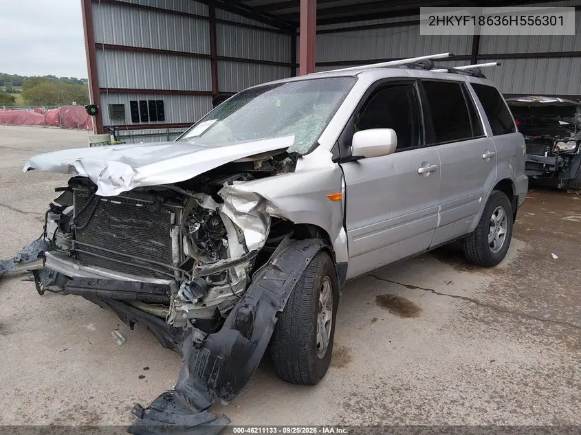 2006 HONDA PILOT VIN 2HKYF18636H556301 — фото 2