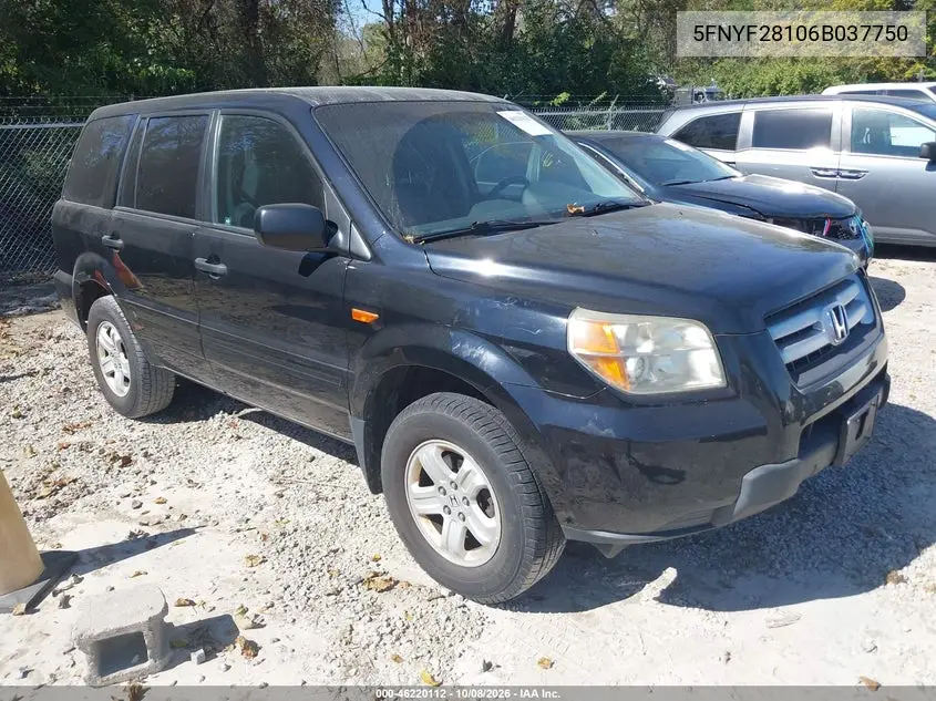 HONDA PILOT 2006, VIN 5FNYF28106B037750