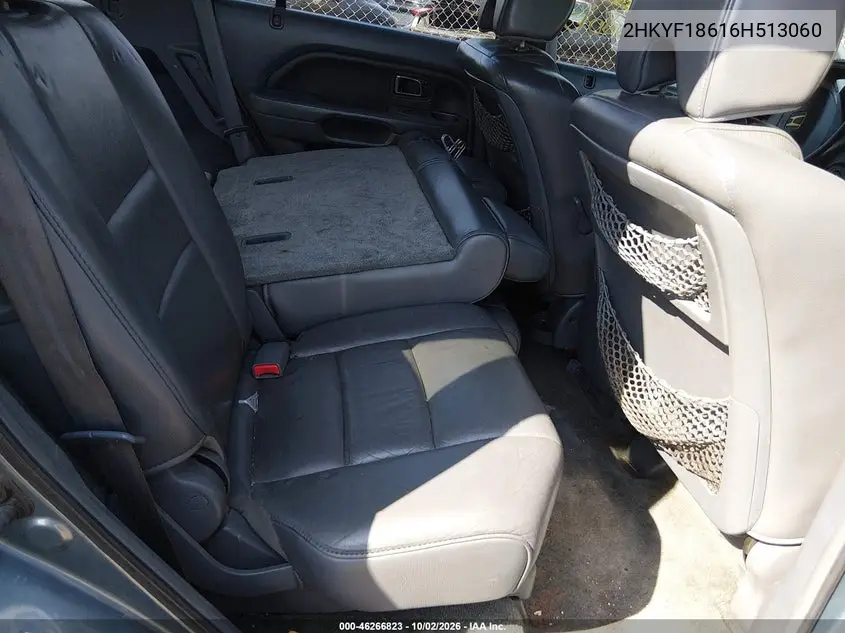 2006 HONDA PILOT VIN 2HKYF18616H513060 — фото 8