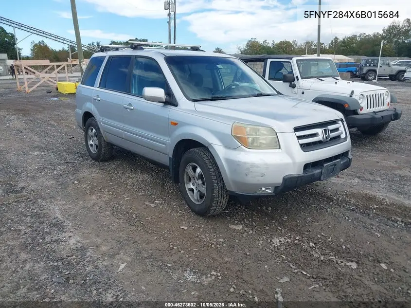 HONDA PILOT 2006, VIN 5FNYF284X6B015684