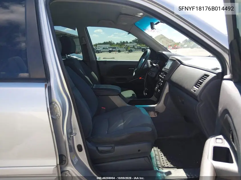 2006 HONDA PILOT VIN 5FNYF18176B014492 — фото 5