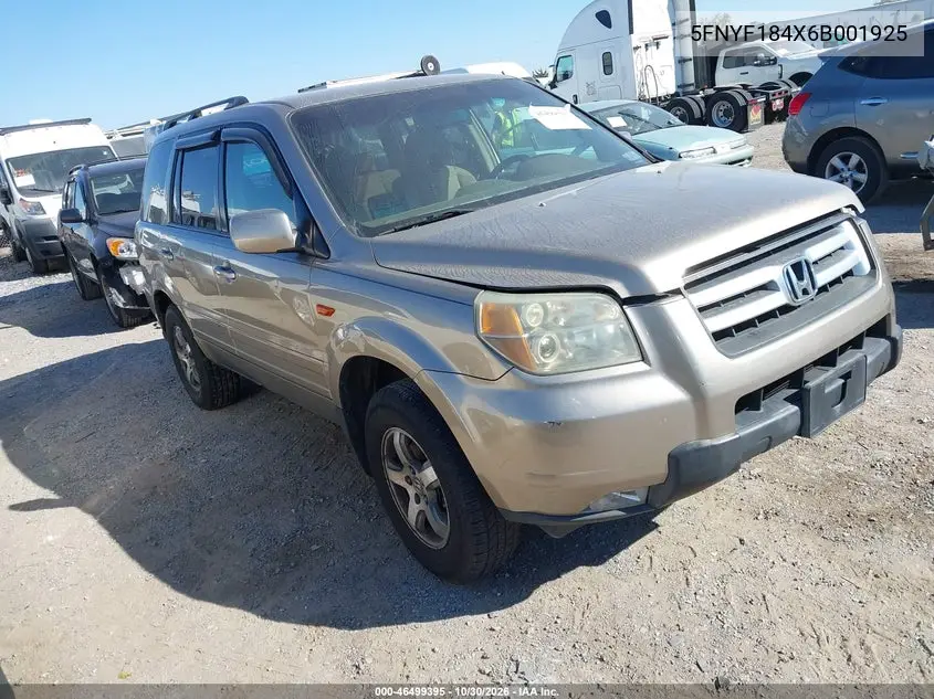 HONDA PILOT 2006, VIN 5FNYF184X6B001925