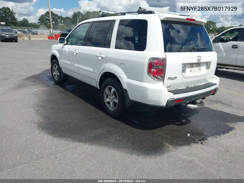 2007 HONDA PILOT VIN 5FNYF285X7B017929 — фото 3