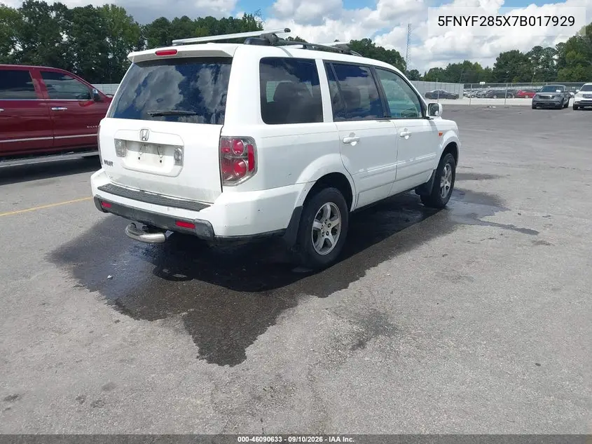 2007 HONDA PILOT VIN 5FNYF285X7B017929 — фото 4