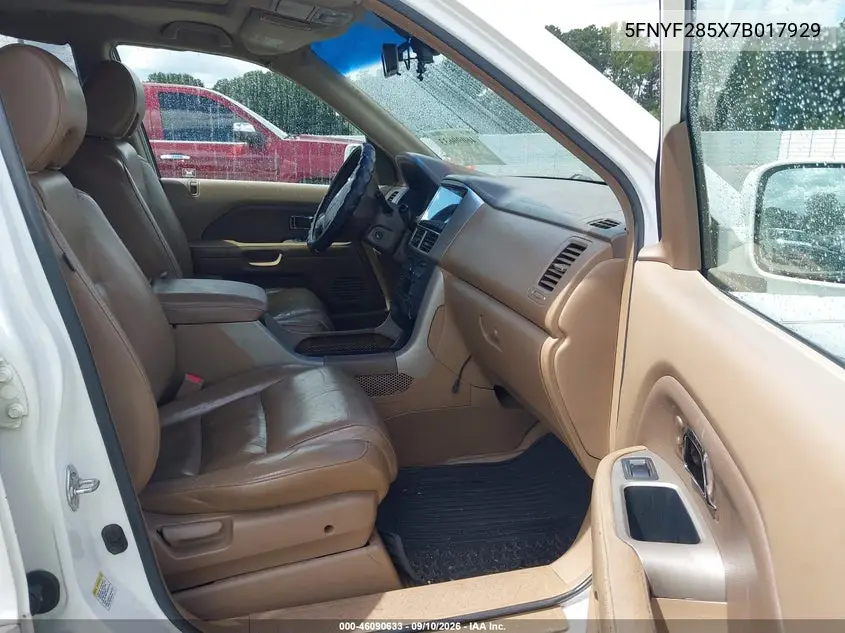 2007 HONDA PILOT VIN 5FNYF285X7B017929 — фото 5