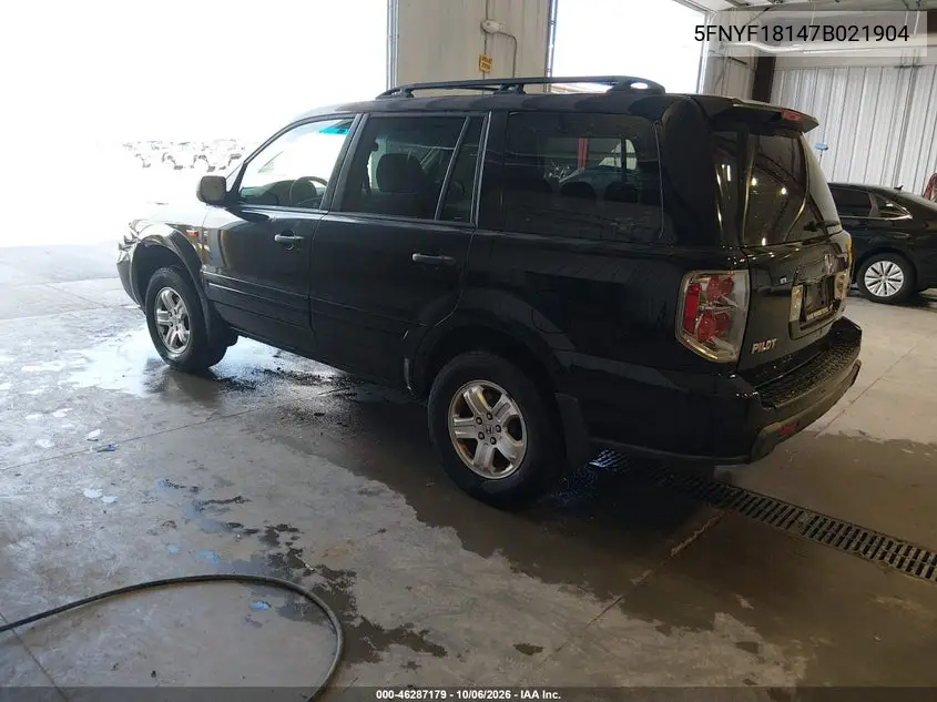 2007 HONDA PILOT VIN 5FNYF18147B021904 — фото 3
