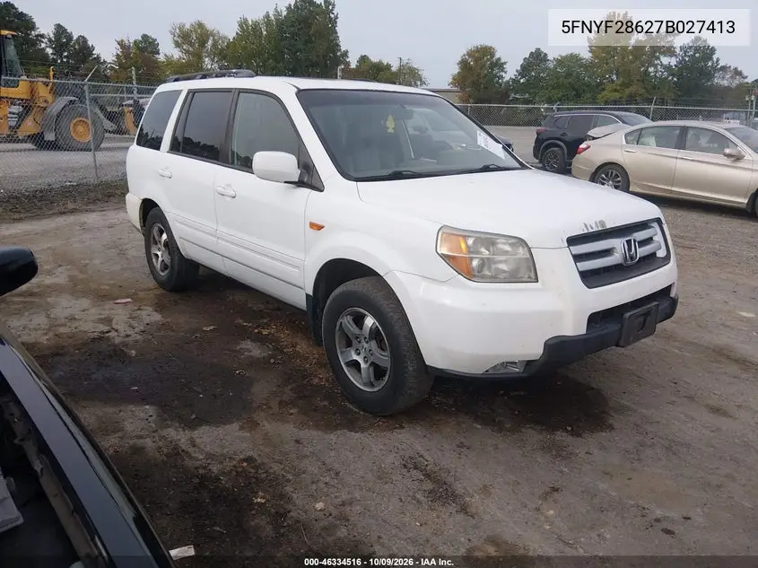 HONDA PILOT 2007, VIN 5FNYF28627B027413