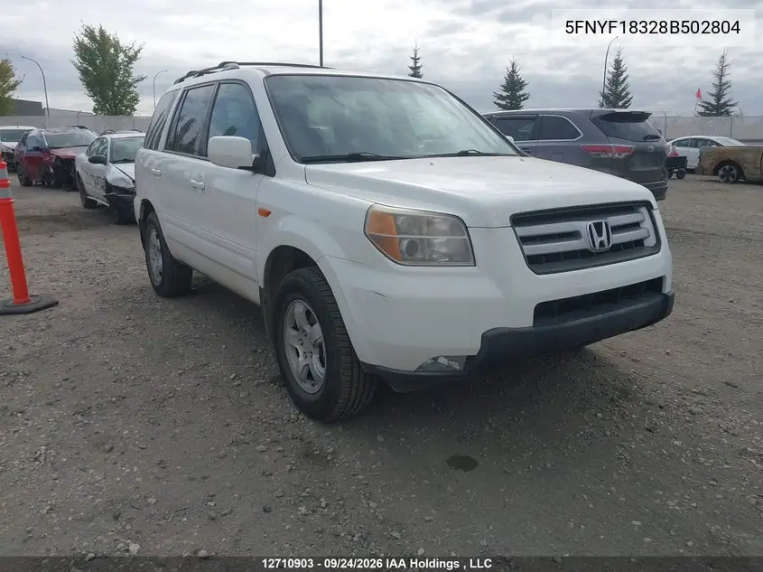 HONDA PILOT 2008, VIN 5FNYF18328B502804