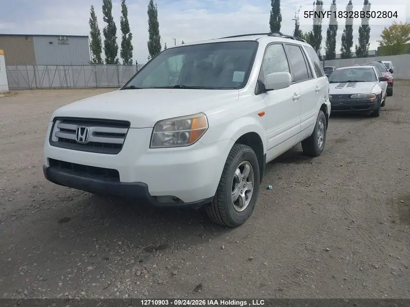 2008 HONDA PILOT VIN 5FNYF18328B502804 — фото 2