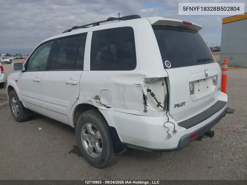 2008 HONDA PILOT VIN 5FNYF18328B502804 — фото 6
