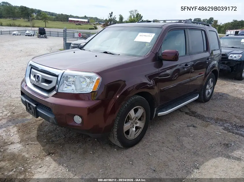 2009 HONDA PILOT VIN 5FNYF48629B039172 — фото 2