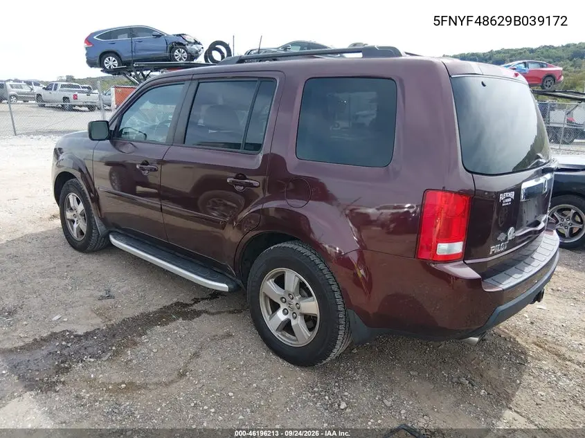 2009 HONDA PILOT VIN 5FNYF48629B039172 — фото 3