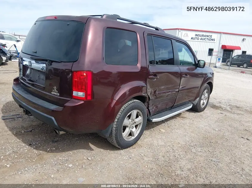 2009 HONDA PILOT VIN 5FNYF48629B039172 — фото 4
