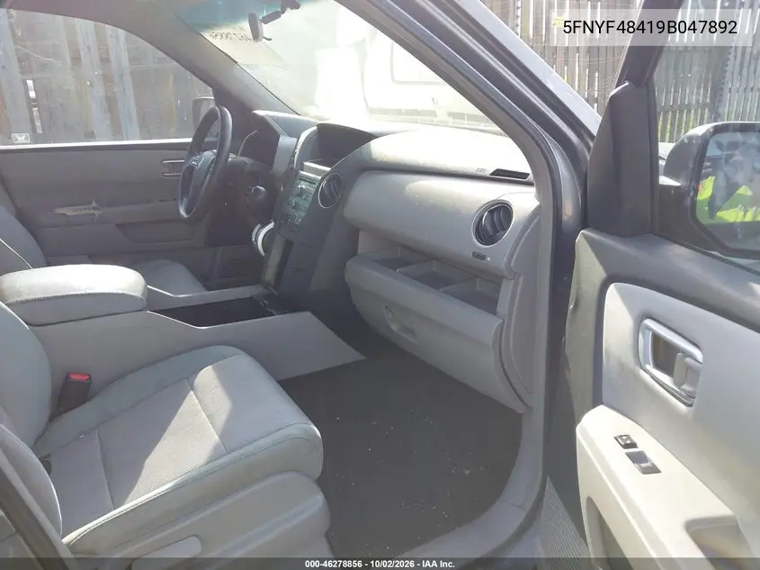 2009 HONDA PILOT VIN 5FNYF48419B047892 — фото 5