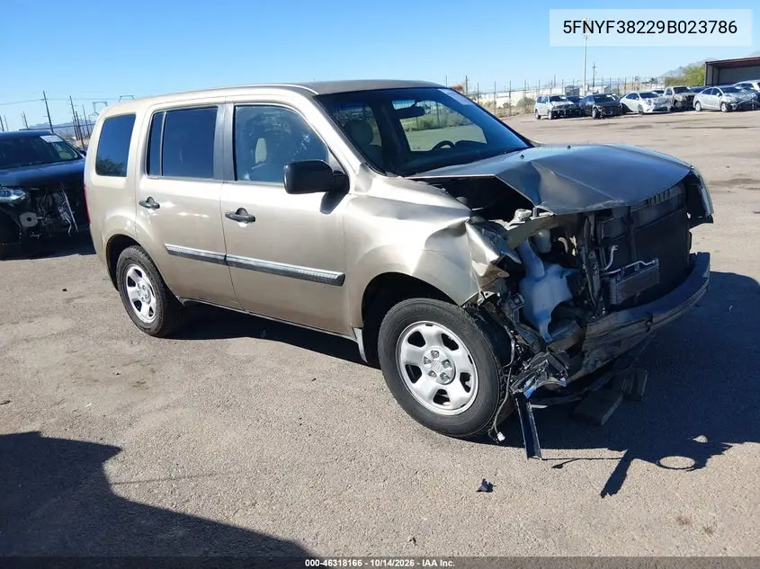 HONDA PILOT 2009, VIN 5FNYF38229B023786
