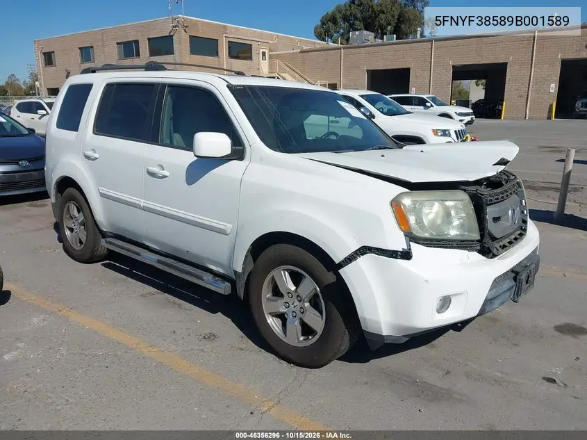 HONDA PILOT 2009, VIN 5FNYF38589B001589