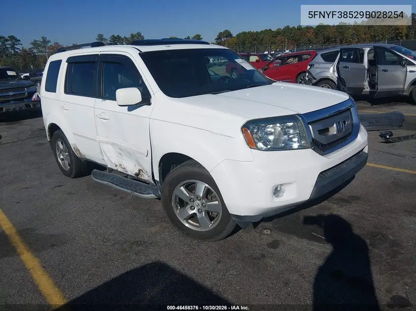 HONDA PILOT 2009, VIN 5FNYF38529B028254