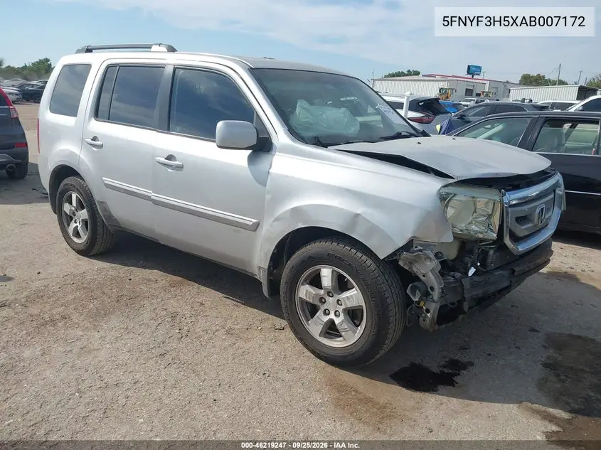 HONDA PILOT 2010, VIN 5FNYF3H5XAB007172