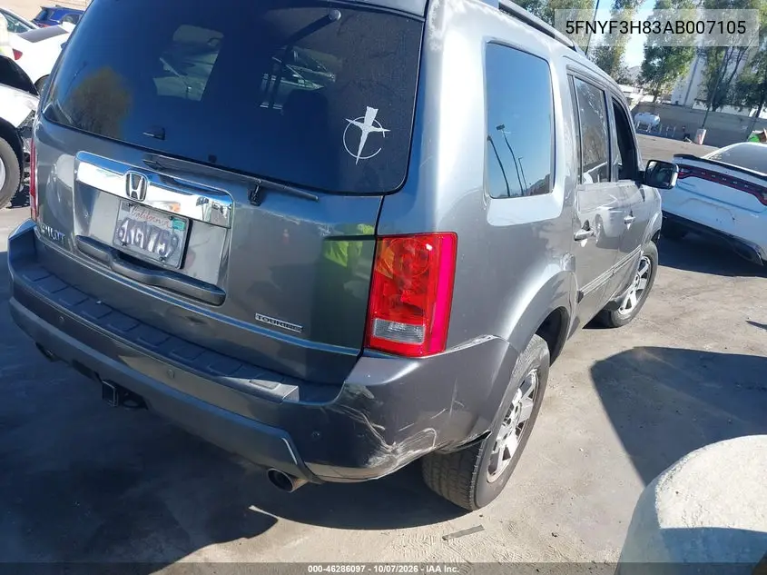 2010 HONDA PILOT VIN 5FNYF3H83AB007105 — фото 4
