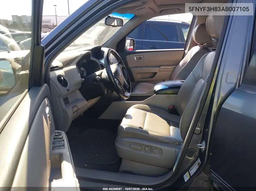 2010 HONDA PILOT VIN 5FNYF3H83AB007105 — фото 5