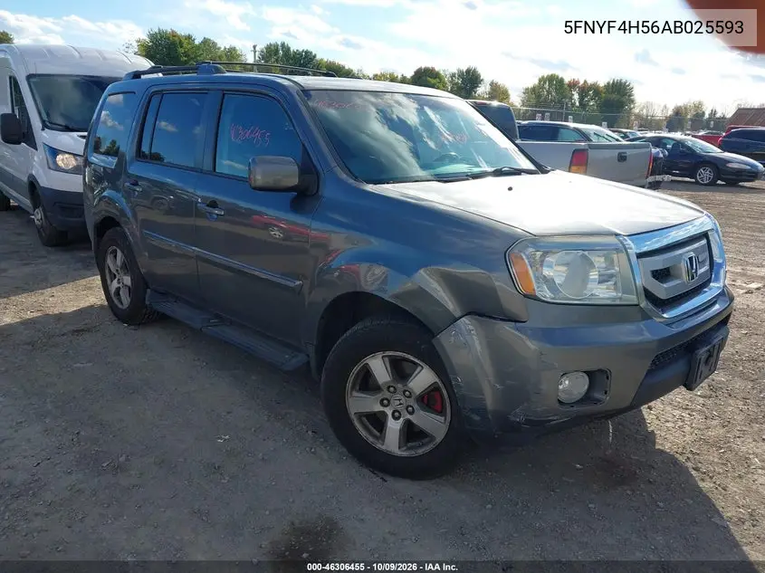 HONDA PILOT 2010, VIN 5FNYF4H56AB025593