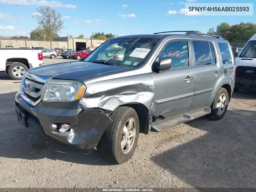 2010 HONDA PILOT VIN 5FNYF4H56AB025593 — фото 2