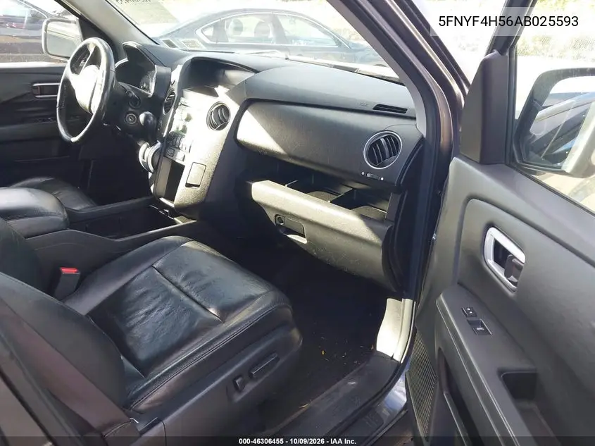 2010 HONDA PILOT VIN 5FNYF4H56AB025593 — фото 5