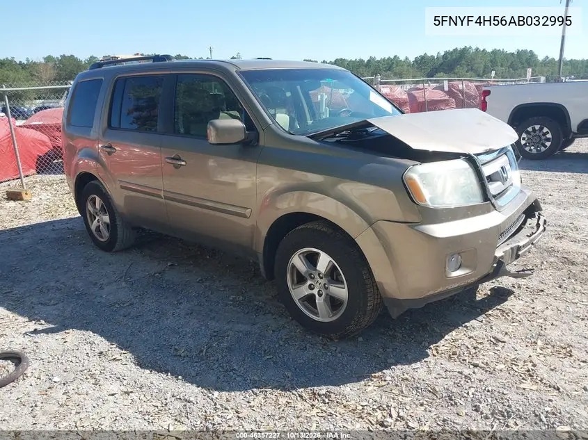HONDA PILOT 2010, VIN 5FNYF4H56AB032995