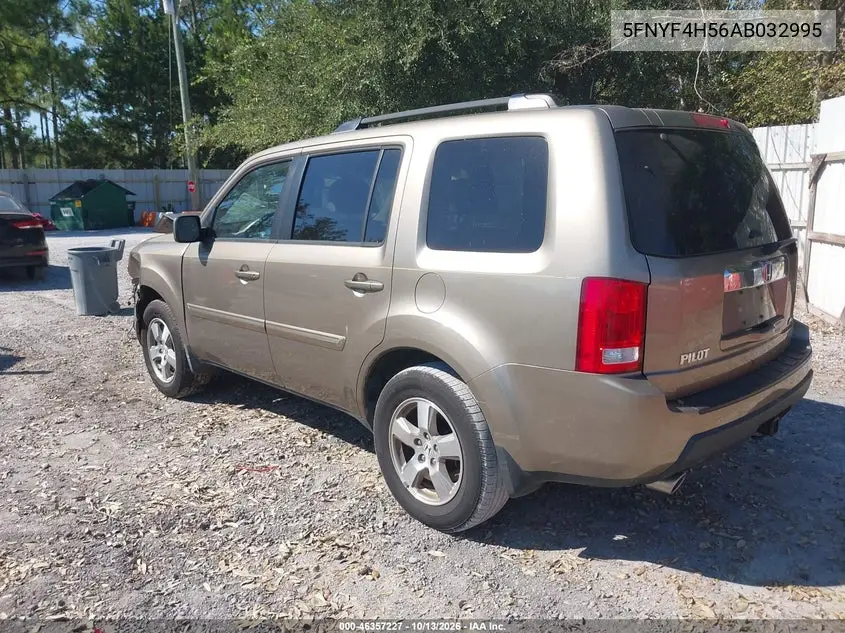 2010 HONDA PILOT VIN 5FNYF4H56AB032995 — фото 3