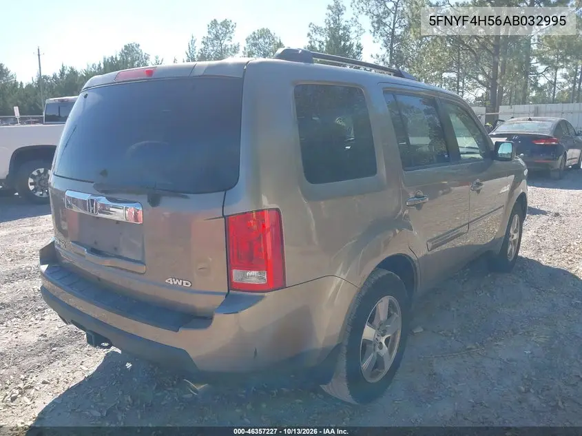 2010 HONDA PILOT VIN 5FNYF4H56AB032995 — фото 4