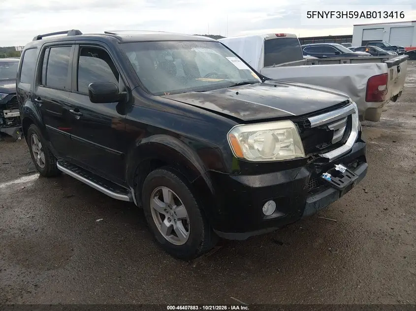 HONDA PILOT 2010, VIN 5FNYF3H59AB013416