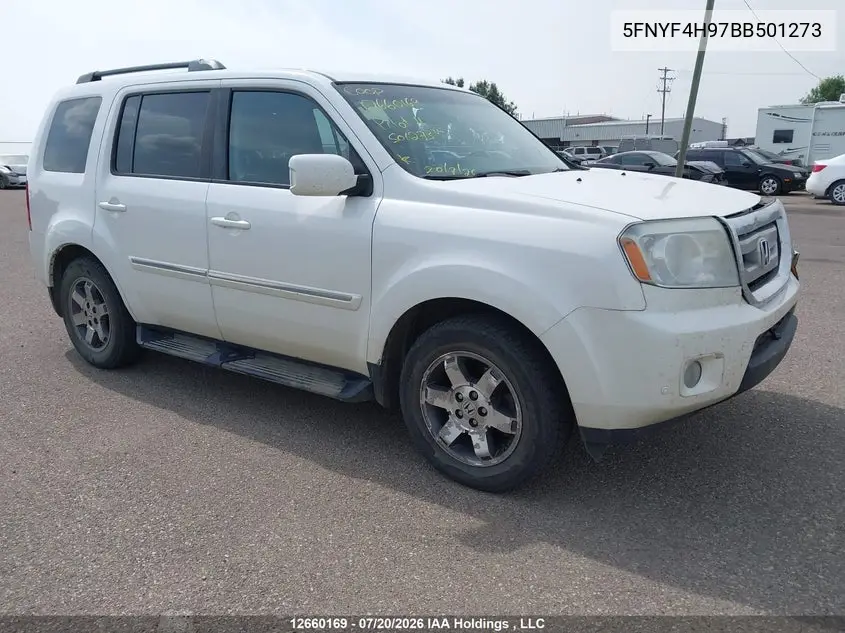 HONDA PILOT 2011, VIN 5FNYF4H97BB501273